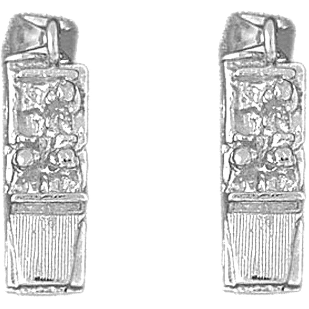 Sterling Silver 21mm 3D Car Earrings