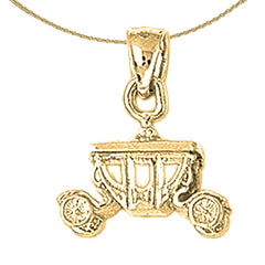 Sterling Silver Jeep Pendant (Rhodium or Yellow Gold-plated)