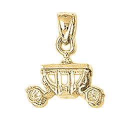 Yellow Gold-plated Silver Jeep Pendant