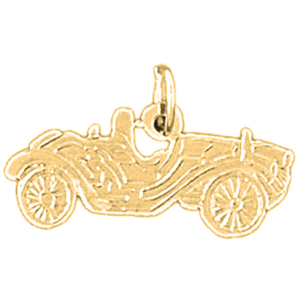 Yellow Gold-plated Silver Car Pendant