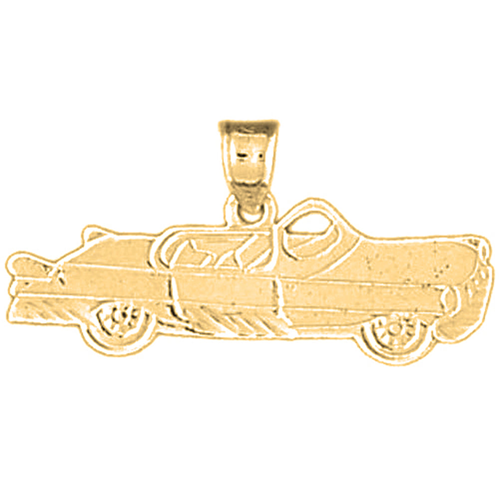 Yellow Gold-plated Silver Car Pendant