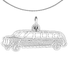 Sterling Silver Limo Pendant (Rhodium or Yellow Gold-plated)