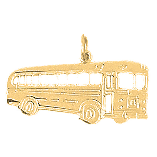 14K or 18K Gold Bus Pendant