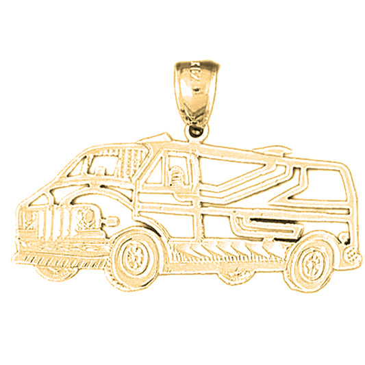 Yellow Gold-plated Silver Van Pendant