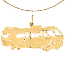 Colgante para vehículo recreativo RV de plata de ley (chapado en rodio o oro amarillo)