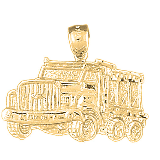 10K, 14K or 18K Gold Dump Truck Pendant