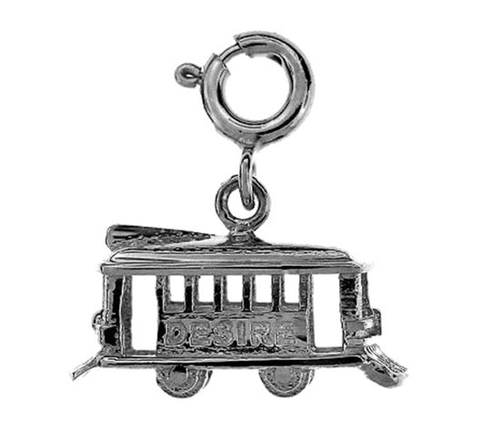 Sterling Silver 3D Trolly Pendant