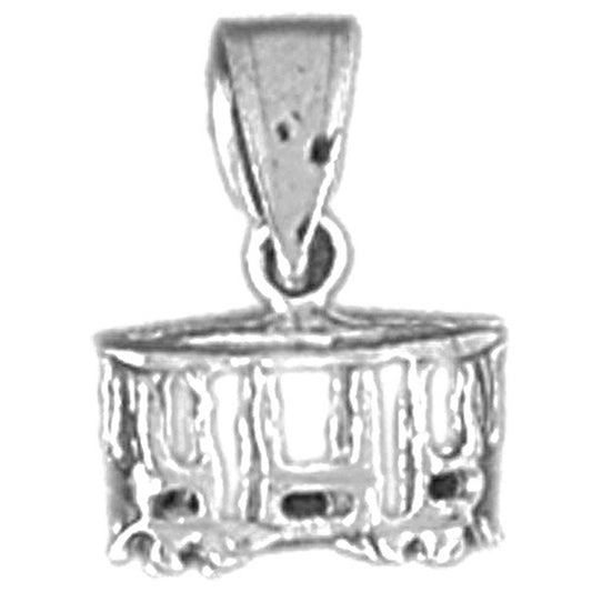 Sterling Silver 3D Trolly Pendant