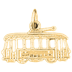 Yellow Gold-plated Silver Trolly Pendant