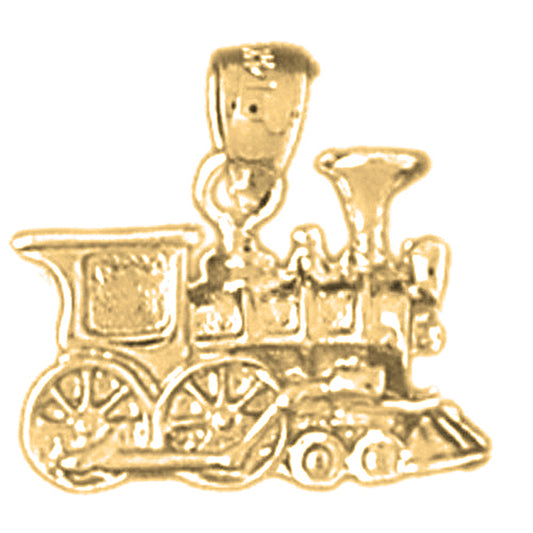 14K or 18K Gold Train Engine Locomotive Pendant