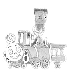 Sterling Silver Train Engine Locomotive Pendant