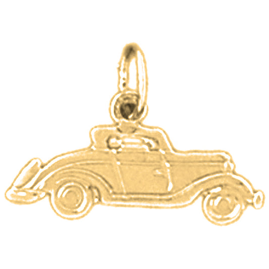 Yellow Gold-plated Silver Car Pendant