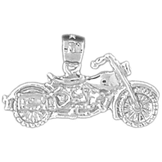 Sterling Silver Motorcycle Pendant