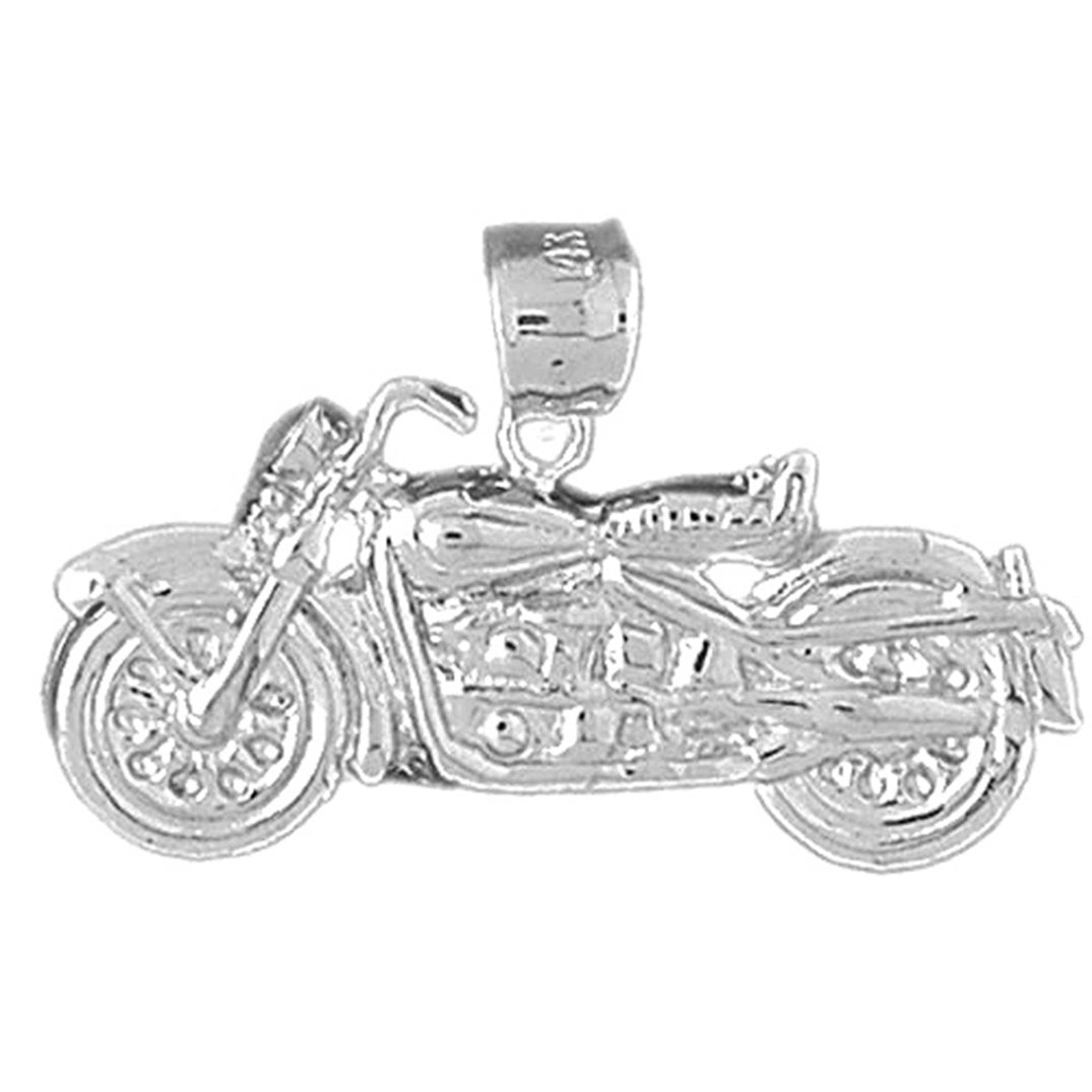 Sterling Silver Motorcycle Pendant