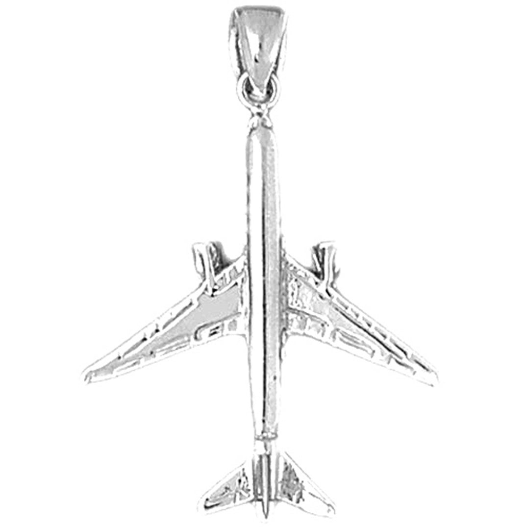 Sterling Silver 3D Airplane Pendants