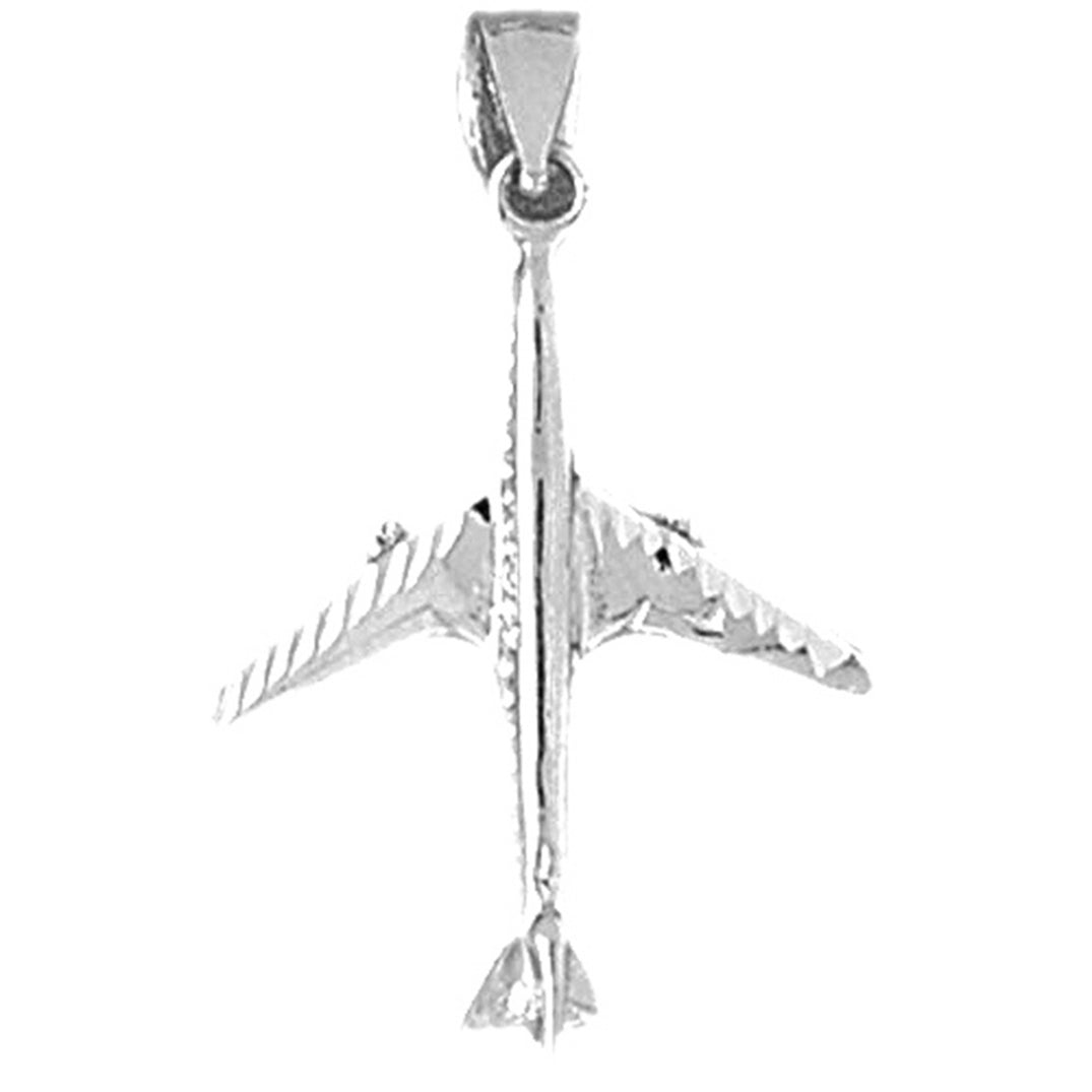 Sterling Silver 3D Airplane Pendants