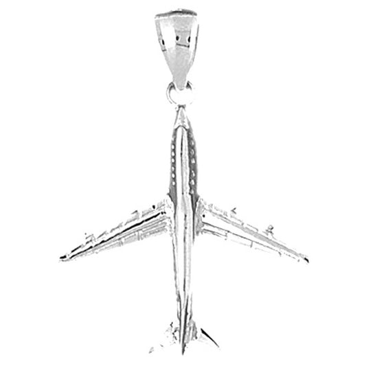 Sterling Silver 3D Airplane Pendants