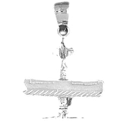 Sterling Silver 3D Airplane Pendants