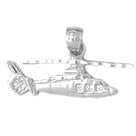 Sterling Silver Helicopter Pendant