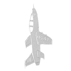 Sterling Silver Airplane Pendant
