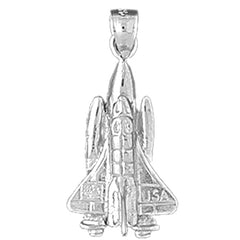 Sterling Silver Space Shuttle Pendant