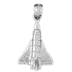 Sterling Silver Space Shuttle Pendant