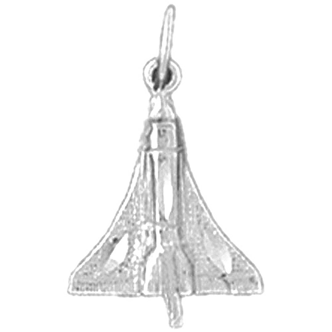 Sterling Silver Space Shuttle Pendant