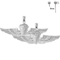 14K or 18K Gold 27mm United States Air Force Earrings