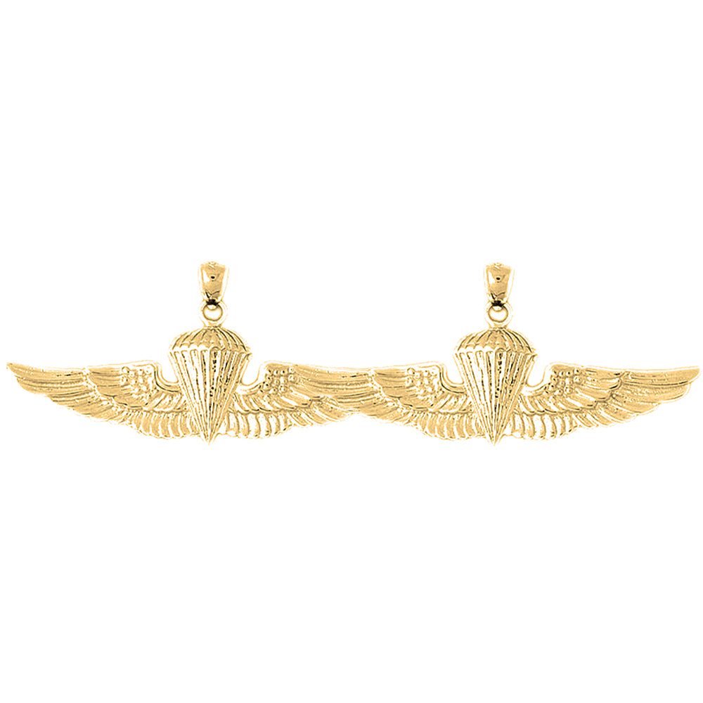 14K or 18K Gold 27mm United States Air Force Earrings