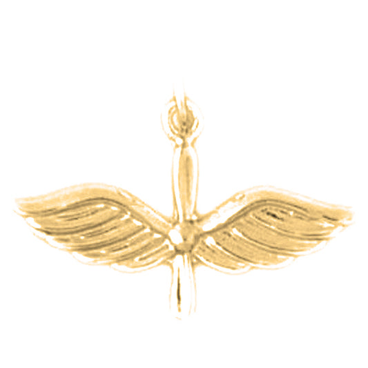 Yellow Gold-plated Silver Us Air Force Pendant