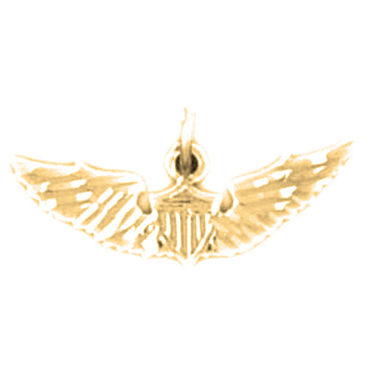 Yellow Gold-plated Silver United States Air Force Pendant