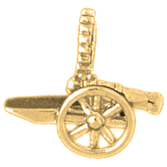 Yellow Gold-plated Silver Canon Pendant