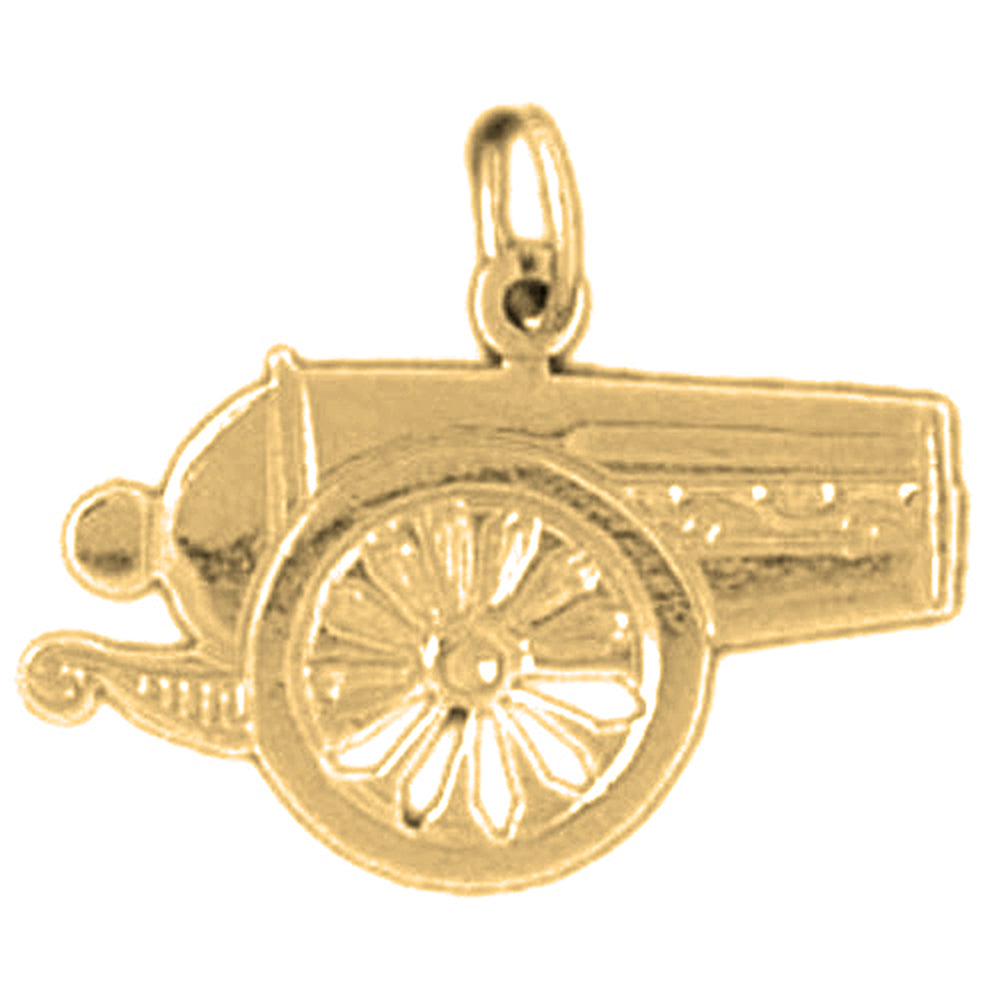 Yellow Gold-plated Silver Canon Pendant