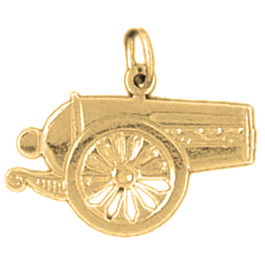 Yellow Gold-plated Silver Canon Pendant