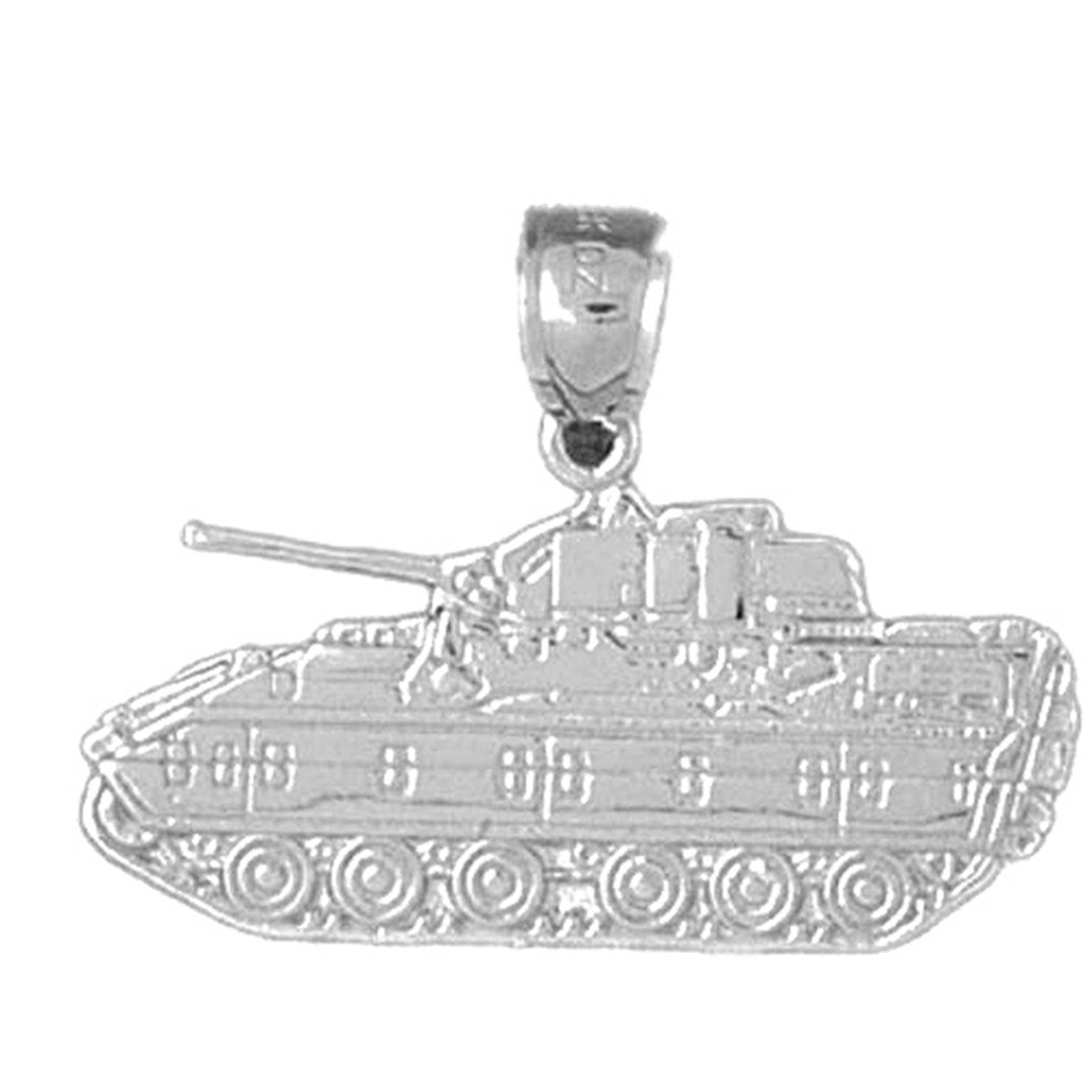 Sterling Silver Tank Pendant