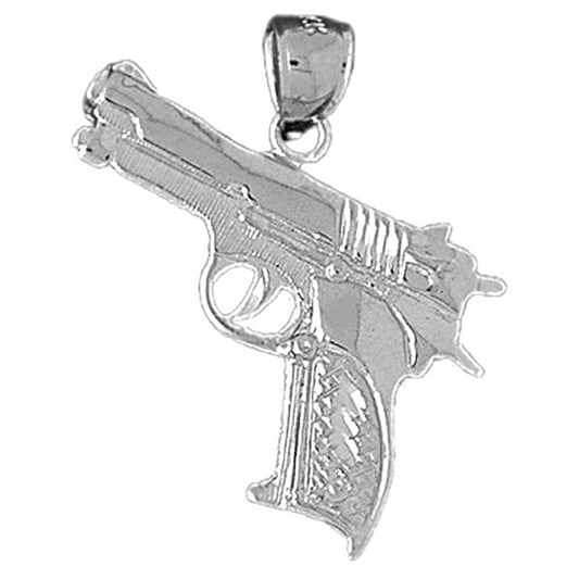 Sterling Silver Handgun Pendant