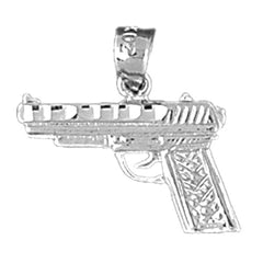 Sterling Silver Handgun Pendant