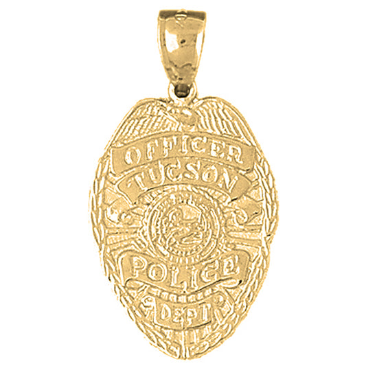 10K, 14K or 18K Gold Tucson Police Pendant
