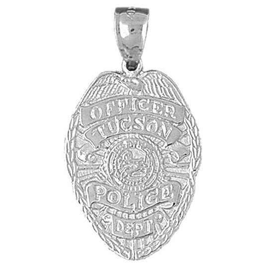 Sterling Silver Tucson Police Pendant