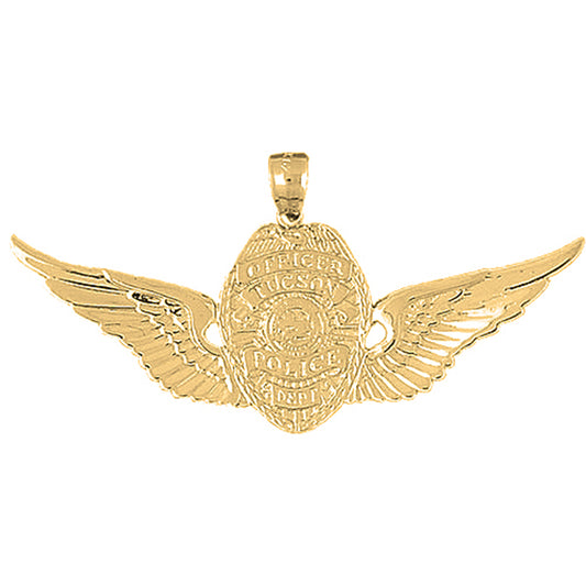 Yellow Gold-plated Silver Tucson Police Pendant