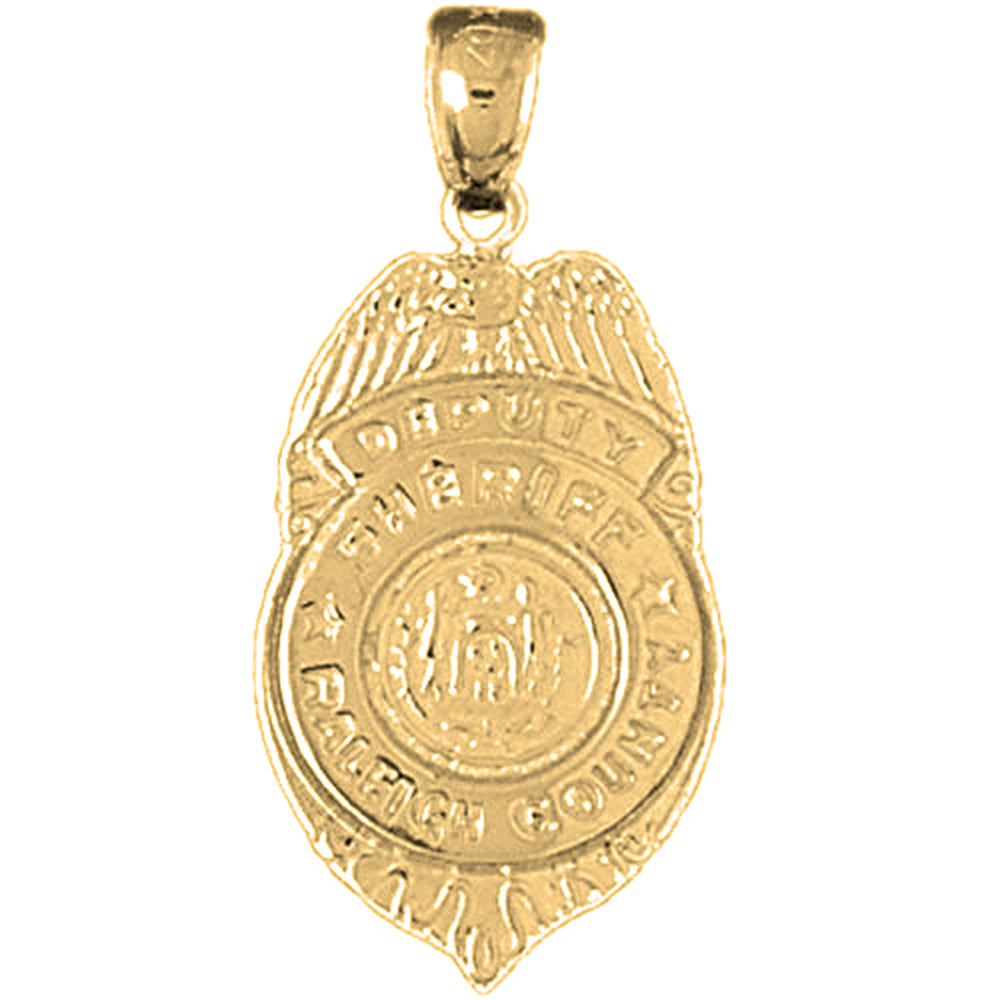 Yellow Gold-plated Silver Raleigh County Pendant