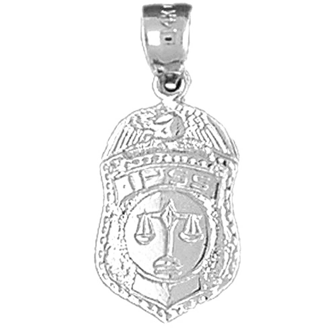 Sterling Silver Ipss Badge Pendant