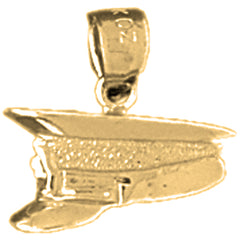 Yellow Gold-plated Silver Police Hat Pendant