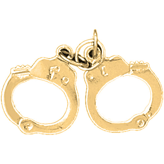 Yellow Gold-plated Silver Handcuffs Pendant