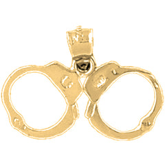 Yellow Gold-plated Silver Handcuffs Pendant