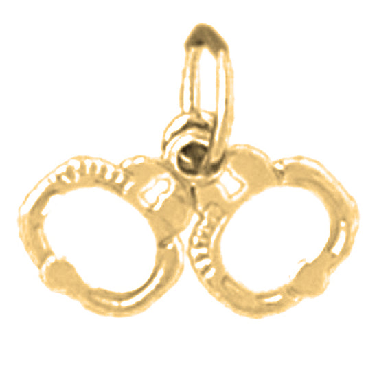 Yellow Gold-plated Silver Handcuffs Pendant