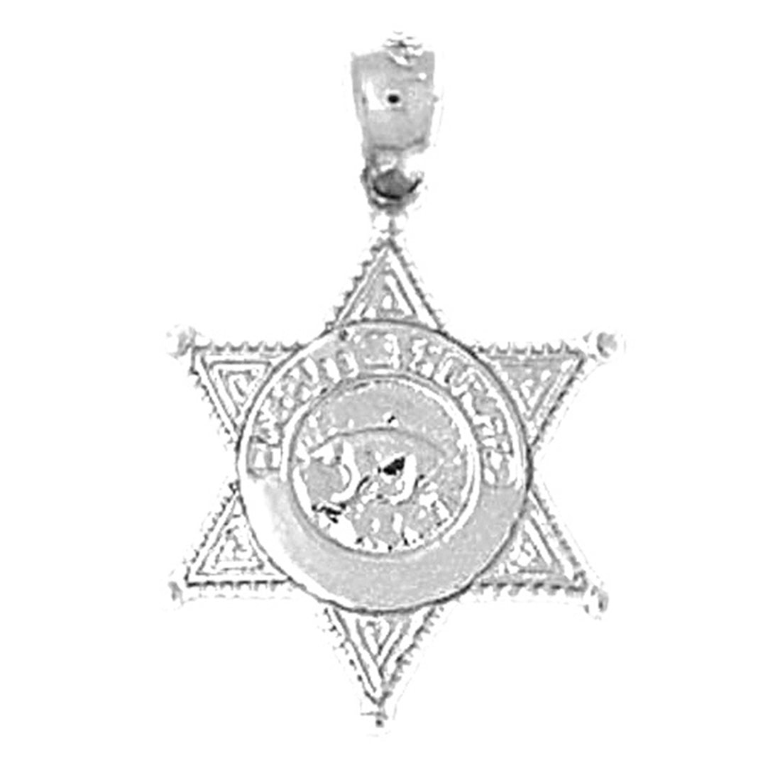 Sterling Silver Los Angeles Sheriff's Badge Pendant