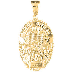 Yellow Gold-plated Silver Inglewood Police Pendant