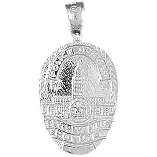 Sterling Silver Beverly Hills Police Pendant
