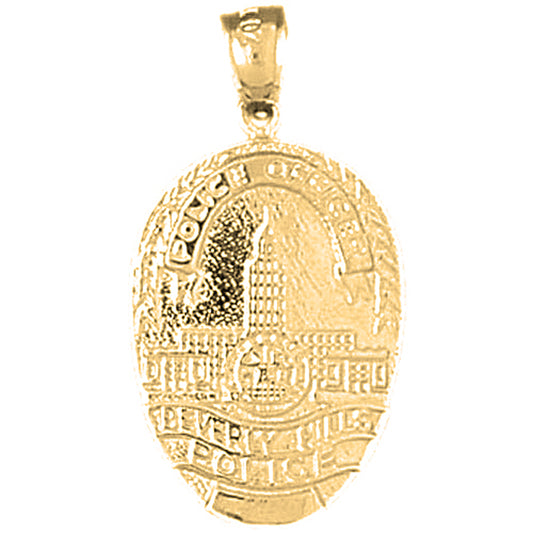 Yellow Gold-plated Silver Beverly Hills Police Pendant